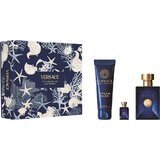 Σετ δώρου Versace Dylan Blue, eau de toilette 100ml + eau de toilette 5ml + αφρόλουτρο 150ml