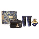 Σετ δώρου Versace Dylan Blue pour Femme, Eau de Parfum 100ml + Αφροντούς 100ml + γαλάκτωμα σώματος 100ml + τσάντα καλλυντικών