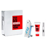 Carolina Herrera 212 Men Heroes Σετ δώρου, Eau de Toilette 90ml + Αφροντούς 100ml + Eau de Toilette 10ml