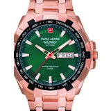 Swiss Alpine Military 7043.1164 Day-Date Mens Watch 42mm 10ATM