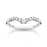 Thomas Sabo Ladies Ring TR2398-051-14-52 V-shape size 52
