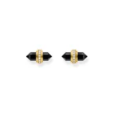 Thomas Sabo H2281-177-11 Gold stud earrings w. black onyx 