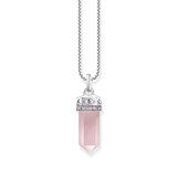 Thomas Sabo PE955-640-9 Silver pendant w. rose-coloured rose quartz crystal 