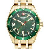 Swiss Alpine Military 7034.1114 Mens Watch Sierra gold green 42mm 10ATM