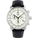 Zeppelin 8680-3 Alarm Chronograph 100 Years Mens Watch 43mm 5ATM