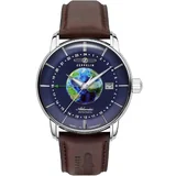 Zeppelin 8468-3 Atlatnic Automatic Mens Watch GMT 43mm 5ATM