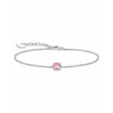 Thomas Sabo A2156-051-9-L19V Bracelet with pink Zirconia Pendant 16-19 cm
