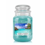 Country Candle Tropical Waters μεγάλο αρωματικό κερί 2 φυτιλιών (652 g)