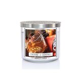 Kringle Candle Κονιάκ & Δερμάτινο αρωματικό κερί με 3 φυτίλια 411 γρ.