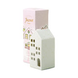 Paddywax Incense Holiday Village Ceramic - λευκό σπίτι για 20 κώνους θυμιάματος - Teakwood Tobacco