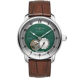 Zeppelin 8566-2 Mens Watch Friedrichshafen Open Heart Automatic 40mm 5ATM 