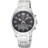 ETT Eco Tech Time EGA-11715-21M Mens Watch Radio-controlled Solar Drive Professional Chronograph 45mm 5ATM 
