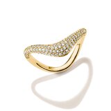 Thomas Sabo TR2546-M01-14-56 Wave-Shaped Ring with White Cubic Zirconia for Women