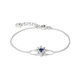 Thomas Sabo A2246-166-1-L19V Bracelet with Star and Blue Stones, Adjustable