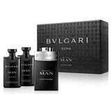 Σετ δώρου Bvlgari Man Black Cologne, eau de toilette 100ml + aftershave 75ml + αφρόλουτρο 75ml + τσάντα καλλυντικών