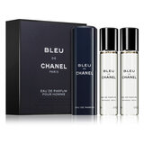 Chanel Bleu de Chanel Eau de Parfum, 3x20ml (1x ξαναγεμίζει + 2x ξαναγεμίζει)