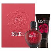 Σετ Paco Rabanne Black XS for Her Gift, eau de toilette 50ml + λοσιόν σώματος 100ml (Μεταλλικό κουτί)
