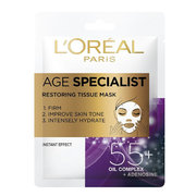 Υφασμάτινη μάσκα για εντατική διακοπή λειτουργίας και λάμψη του δέρματος Age Specialist 55+ (Restoring Tissue Mask) 1 τεμ.