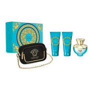 Σετ δώρου Versace Pour Femme Dylan Turquoise, eau de toilette 100ml + λοσιόν σώματος 100ml + αφρόλουτρο 100ml + τσάντα καλλυντικών
