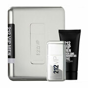 Carolina Herrera 212 VIP Σετ δώρου για άνδρες, eau de toilette 100ml + Αφροντούς 100ml (μεταλλικό κουτί)