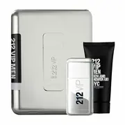 Carolina Herrera 212 VIP Σετ δώρου για άνδρες, eau de toilette 100ml + Αφροντούς 100ml (μεταλλικό κουτί)