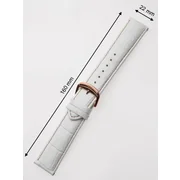 Perigaum Leather Strap 22 x 160 mm White Rose Clasp