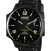 U-Boat 9675 Capsoil Doppiotempo DLC GMT Mens Watch 55mm 10ATM