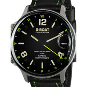 U-Boat 9676 Capsoil Doppiotempo SS GMT Mens Watch 55mm 10ATM