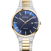Bering 14439-717 Mens Solar Watch Titanium 39mm 10ATM