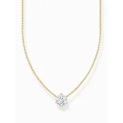 Thomas Sabo KE2210-414-14-L45V Gold-plated chain w. white zirconia pendant 