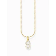 Thomas Sabo KE2258-414-14-L45V Gold-plated necklace letter S 