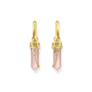 Thomas Sabo CR722-414-9 Goldene Creolen w. pink crystal pendant & symbols 