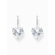 Thomas Sabo H2288-051-14 Silver dangle earrings w. white cubic zirconia heart 