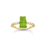 Thomas Sabo TR2459-414-6-54 Gold ring w. green Goldbears 