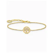 Thomas Sabo A2160-427-39-L19V Gold-plated bracelet w. Tree of Love pendant