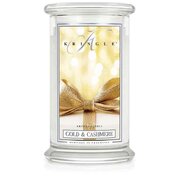 Kringle Candle Gold & Cashmere μεγάλο αρωματικό κερί με 2 φιτίλι (624 g)