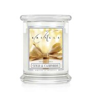 Αρωματικό κερί Kringle Candle Gold & Cashmere μεσαίο 2-φιτίλι (411 g)