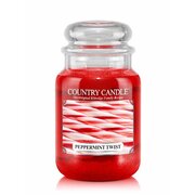 Country Candle Peppermint Twist μεγάλο αρωματικό κερί 2 φυτιλιών (652 g)