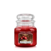 Country Candle Αρωματικό κερί μεσαίου μεγέθους με 2 φυτίλια Apple & Teakwood (453 g)