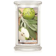 Kringle Candle Crisp Apple & Sage μεγάλο αρωματικό κερί 2 φυτιλιών (624 g)