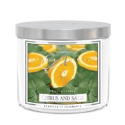 Kringle Candle TUMBLER Αρωματικό κερί με εσπεριδοειδή και φασκόμηλο μεσαίο 2-φιτίλι (411 g)
