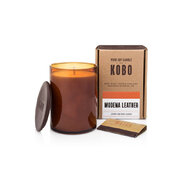 KOBO Woodblock Candle Modena Δερμάτινο αρωματικό κερί (15oz / 425g)