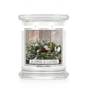 Αρωματικό κερί Kringle Candle Juniper & Laurel μεσαίο 2-φιτίλι (411 g)