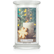 Kringle Candle Tea & Cookies μεγάλο αρωματικό κερί 2 φυτιλιών (624 g)