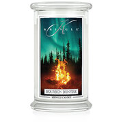 Kringle Candle Bourbon Bonfire μεγάλο αρωματικό κερί 2 φυτιλιών (624 g)