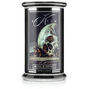 Kringle Candle Halloween Skull & Sonnet μεγάλο αρωματικό κερί 2 φυτιλιών (624 g)