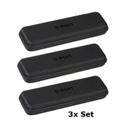 U-Boat 43594 black set of 3 wristwatches travel case