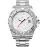 Paul Rich PR-46709 Mens Watch Crystal Bay Arctic Shore Silver White 40mm 5ATM 