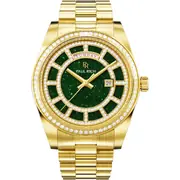 Paul Rich PR-47460 Mens Watch Crown Legacy Gold Aventurine Green 40mm 5ATM