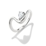 Thomas Sabo TR2543-051-14-54 Ring with White Teardrop-Shaped Cubic Zirconia for Women